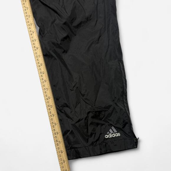 AdidasBlack Windbreaker Track Pants Men’s XL Zip Ankle 2000s Y2K - Picture 6 of 6